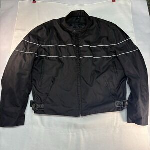 NexGen Men's Nylon Motorcycle Jacket w/ Reflective Piping Size 6XL